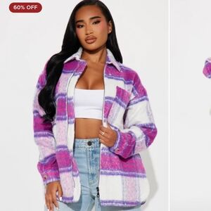 Plaid Pink/White soft Jacket